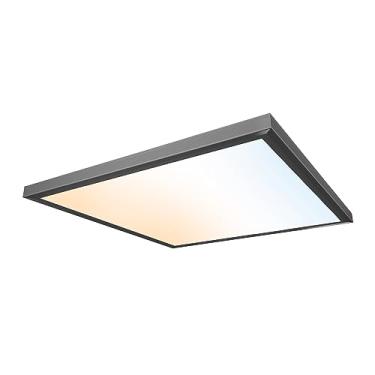 Imagem de Ultralux Painel de luz de montagem em superfície de LED preto fosco 30W, 3000 lúmens, temperatura de cor ajustável 3000K/4000K/5000K, LED de borda 120V, TRIAC regulável e sem cintilação, residencial e comercial