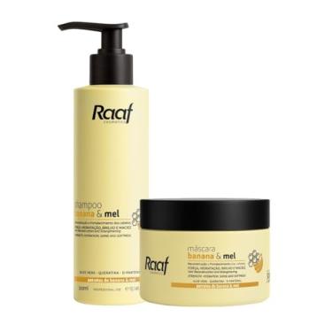 Imagem de Kit Shampoo 300ml + Máscara Capilar 300g Banana e Mel Reconstrução e Força Raaf Cosmetics