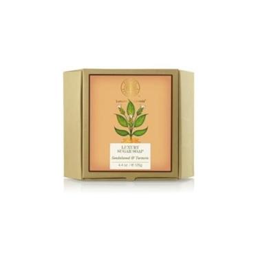 Imagem de Forest Essentials Sabonete de açúcar de luxo sândalo e açafrão - 125 g