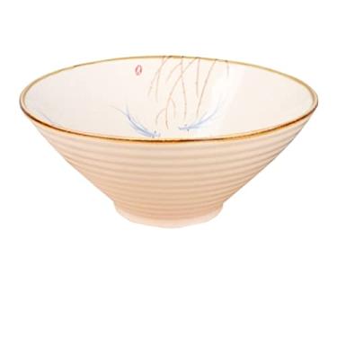 Imagem de WYUYIWH Tigela criativa tigela de ramen de cerâmica grande Ajisen tigela de macarrão de carne bovina de consumo comercial tigela de macarrão sopa (Cor: 10)