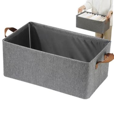 Imagem de Caixa Organizadora Cesto Dobrável Guarda Roupa Closet Grande - Kadê