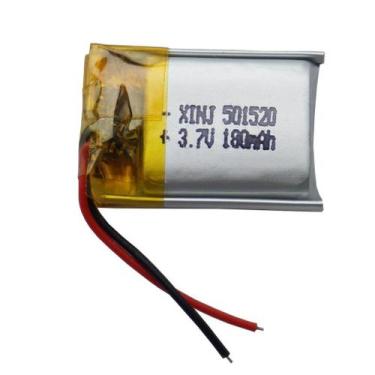 Imagem de Bateria 180 Mah 3.7v 2 Fios 5mm X 15mm X 20mm 501520 - bgb