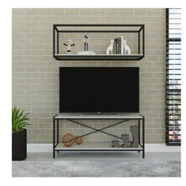 Imagem de Rack para TV até 50 Polegadas 1 Nicho Aéreo Estilo Industrial Active Y