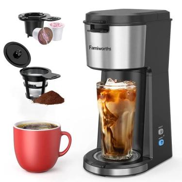 Imagem de Cafeteira gelada Famiworths Hot/Cold Single Serve K Cup