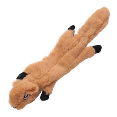 Imagem de Acouto Brinquedo de Mastigar de Pelúcia Macio para Cães e Gatos - Redutor de Ansiedade Interativo e Multifuncional, Proprietários de Animais de Estimação (Castanho claro)