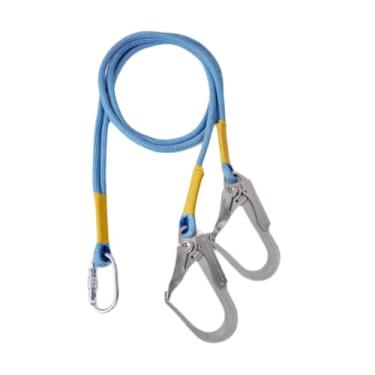 Imagem de KAIYUEMAOYI Proteção Contra Quedas, Cordão de Segurança, Arnês, Corda de Escalada, Mosquetão, aço, Poliéster, Alta Resistência, à Prova de Poeira, Adequado para I, Gancho Duplo, Tamanho real