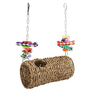 Imagem de Generic Casa do Túnel do Papagaio, Instalação Gancho Alívio Tédio Túnel da Grama Pássaro Tecida para o Periquito para o Hamster