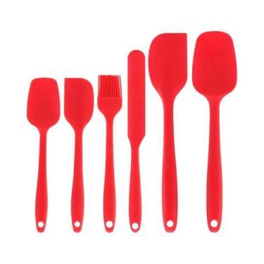 Imagem de Conjunto De Espátulas De Silicone De Grau Alimentício Com 6 Peças, Ant