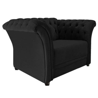 Imagem de Poltrona Decorativa Chesterfield Sofia Corano Preto