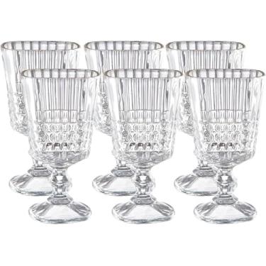 Imagem de Conjunto 6 Taças de Vinho em Vidro Cristalino – Design Elegante e Moderno | Resistentes e Sofisticadas para Jantares, Festas e Decoração de Mesa