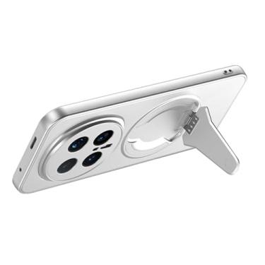 Imagem de FWYANZH Capa magnética para Honor Magic 8 Pro/8, suporte invisível, capa de proteção de lente completa, suporte fino, à prova de choque, prata, 8Pro