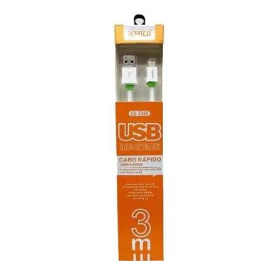 Imagem de Cabo USB Tipo C - Carga rápida KD-330C 3 metros Branco - KAIDI