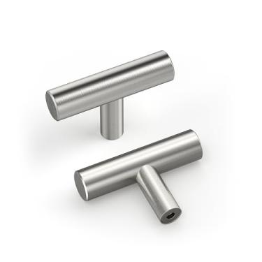 Imagem de Manoplas de armário Homdiy de níquel escovado para armários – Puxadores de porta de armário HD201SN com orifício único para gavetas de cômoda, Moderno, 30 Pack, Brushed Nickel