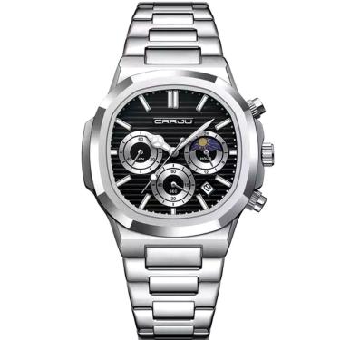 Imagem de Relógio Masculino Quadrado em Aço Inoxidável Casual Impermeável Quartzo