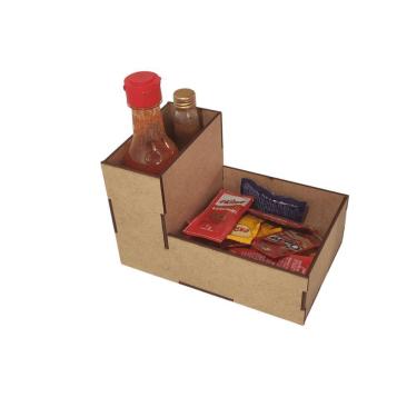 Imagem de Porta Guardanapo E Sachê Em Mdf - Kit 10 Unidades