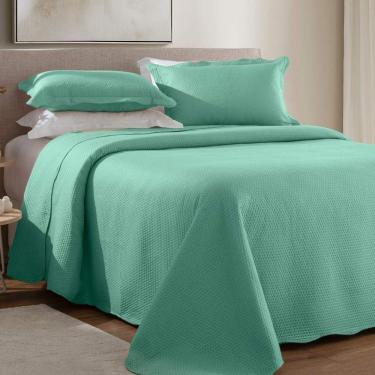 Imagem de Kit Cobre Leito Casal Dots + 2 Porta Travesseiros Folha