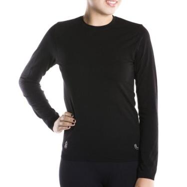 Imagem de Camiseta Lupo Manga Longa Under Warm Feminina térmica , P, Preto