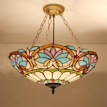 Imagem de Luminária pendente contemporânea de vidro colorido com LED, estilo americano luxuoso e criativo, para sala de estar, restaurante, quarto, hotel, casa de campo, corredor, café, bar ou escada