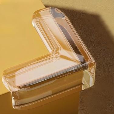 Imagem de 8 peças, protetor de canto transparente para móveis e amortecedores de segurança de borda para bordas de mesa e cantos afiados (forma de L)