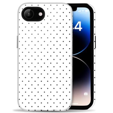 Imagem de Amzfield Capa compatível com iPhone 16e linda estampa de bolinhas estética retrô para mulheres meninas outono simples chique feminino bonito camada dupla proteção híbrida elegante capa para iPhone 16
