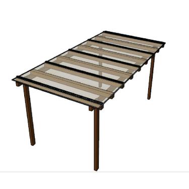 Imagem de Kit Policarbonato Cristal 4mm 4,00m X 2,00m - Perfis Bronze