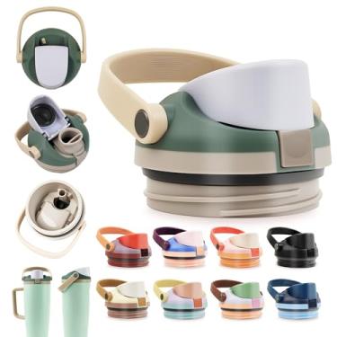 Imagem de BydGxy Tampa de substituição para garrafa de água Owala FreeSip Sway de 1,2 l - livre de BPA, vedação segura, trava à prova de vazamento, alça de transporte isolada - compatível com garrafas e canudos