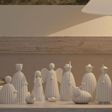 Imagem de Presépio Natalino Minimalista – 10 Peças com Família Sagrada & Figuras Decorativas