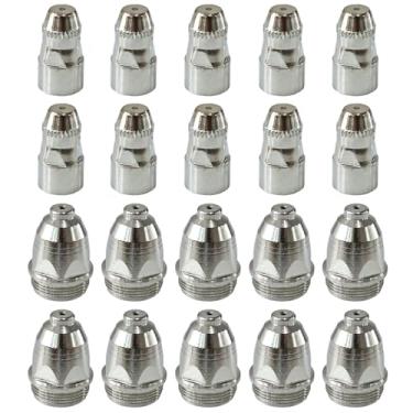 Imagem de CTJCTJ Bocal cortador de plasma P80 eletrodos consumíveis 1,7 ponta 80 Amp 20 peças kit