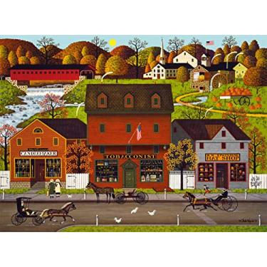 Imagem de Buffalo Games - Charles Wysocki - Candlemaker, ria, Loja de Chapéus - Quebra-cabeça de 1000 peças