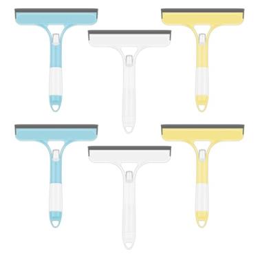 Imagem de Raspador de janela de 6 peças, ferramenta de limpeza de janela 3 em 1 com spray, rodo de janela multifuncional para vidro de chuveiro, espelhos, carro, casa