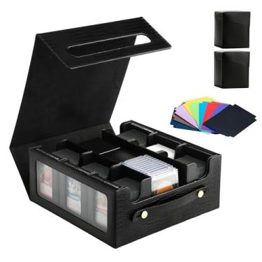 Imagem de Scimi MTG Deck Box com alça de transporte, 8 caixas de baralho removíveis e mais de 1000 cartões de armazenamento para TCG e cartões esportivos, 10 divisórias, para Magic, YuGiOh, jogo de cartas