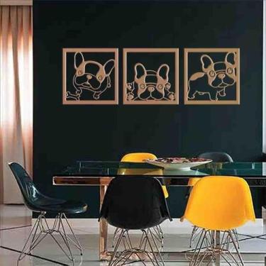 Imagem de Quadro Decorativo Cachorrinhos Vazado - Mdf 3Mm 001 - Decoarts