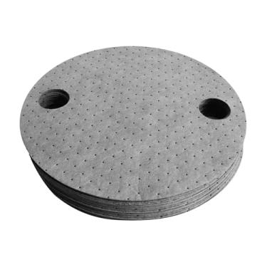 Imagem de Ysyqkn Pacote com 25 Almofadas Absorventes para Tambor, Ideais para Derramamentos de óleo, Tinta, Líquido Refrigerante, água, Etc, Cinza, Tamanho real