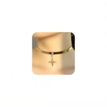 Imagem de MIUSISHIYU Colar gargantilha coreana-pop spike star festa de aniversário amizade presente para fãs decoração Halloween roupas de Natal aço inoxidável resistente à água resistente a manchas, adjustable