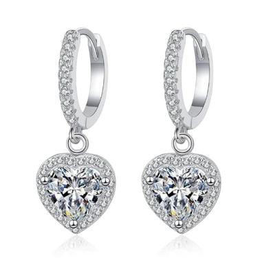 Imagem de ONLYJUMP Brincos femininos banhados a ouro 14 quilates com zircônia cúbica pequena argola vermelha esmaltada coração orelha cuff inicial brincos pequenos joias mínimas, Extra Large, Metal, Sem pedra