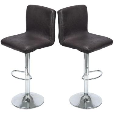 Imagem de Eco-Ancheng Conjunto de 4 capas de banco de bar com altura de balcão, bancos de bar giratórios, capas elásticas para balcão, banco alto, para cozinha, bar, café, 43