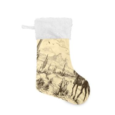 Imagem de Blueangle 1 pacote de meias de Natal para meninos de vaca ocidental de 17,7 polegadas para decorações de festas de fim de ano, porta-presentes e meias (116)