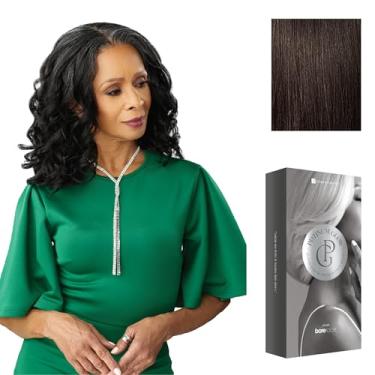 Imagem de Sensationnel Platinum Glow 13X6 Wig - Coraline Lacefrontal Glueless human hair blend Preplucked Hairline (2 DARKBROWN)