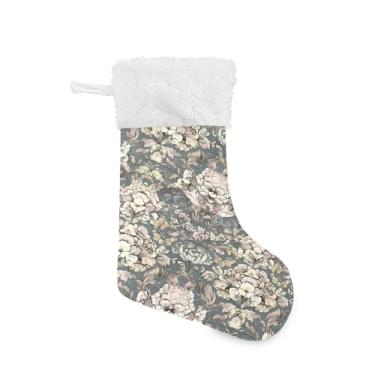 Imagem de GakkiGii Meias de Natal grandes com padrões elegantes, decoração de Natal para parede de lareira e árvore, 45 x 31 cm