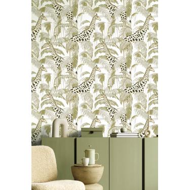 Imagem de Papel de Parede Botany House Girafa Verde 15527