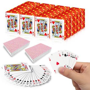 Imagem de Gamie Mini cartas de baralho – Pacote com 20 baralhos – Cartas de pôquer – Conjunto de cartas em miniatura de 3,8 cm – Pequenas cartas de cassino para crianças e adultos – Ótimo presente de novidade, lembrancinha de festa para meninos e meninas