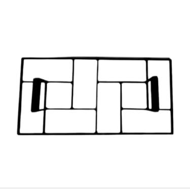 Imagem de Materiais de Construção, Forma Molde Carimbo Modelo Tijolinho, 60×30×1.5cm(Ferro)