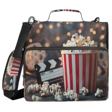 Imagem de Blueangle Fichário de claquete 3D com zíper, bolsa de 3 anéis de 3 anéis, comporta 500 páginas, organizador de zíper com vários bolsos com alça e alça ajustáveis (33)