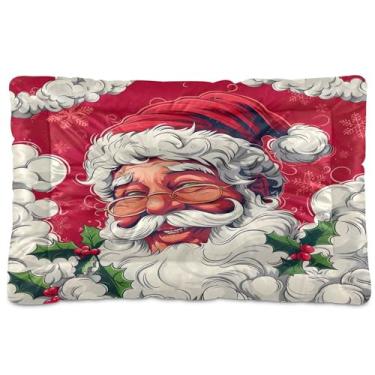 Imagem de SEHANY Cama de Natal para cães e gatos com fundo antiderrapante, cama de canil, colchão macio para animais de estimação, lavável para cães pequenos, médios e grandes, gatos, 45,7 x 61 cm