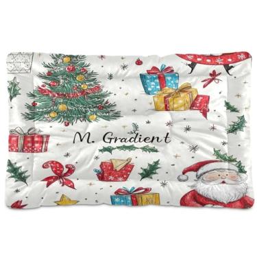 Imagem de SEHANY Cama de Natal para cães e gatos com fundo antiderrapante, cama de canil, colchão macio para animais de estimação, lavável, para cães pequenos, médios e grandes, gatos, 91 x 61 cm