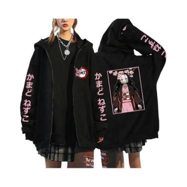 Imagem de Moletom Com Zíper De Fleece Para Homens E Mulheres, Estilo Demon Slaye