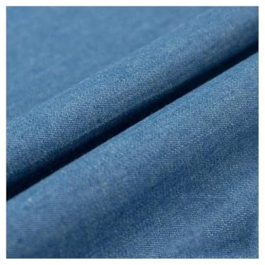 Imagem de Tecido Jeans Lavado Azul De Material Jeans Não Elástico 150 Cm De Largura Tecido De Costura Para Jaquetas Cr(Blue 3,0.5x1.5M)