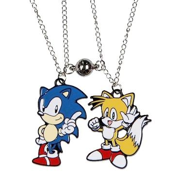 Imagem de Bioworld Conjunto de colares Sonic The Hedgehog para mulheres e homens, Sem pedras preciosas