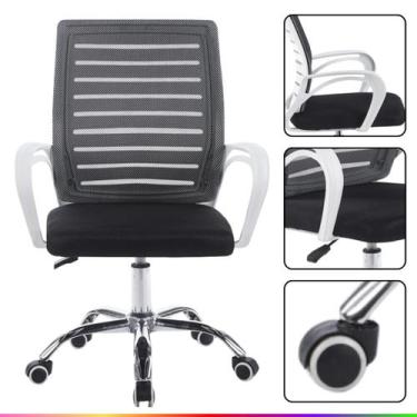 Imagem de Cadeira Escritório Giratória Office Zebrada Estofado Mesh Dual Color -