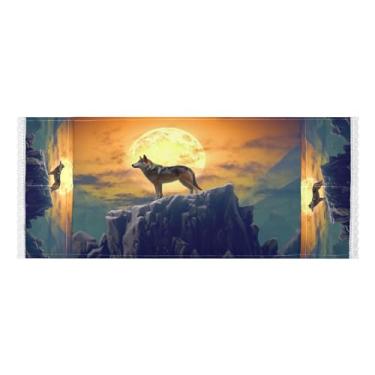 Imagem de Wassud Lone Wolf (2) capas de lavadora e secadora, protetor de lavadora com sacos de armazenamento, capa de geladeira à prova de poeira com bolsos para lavanderia doméstica, cozinha, 120 x 55 cm